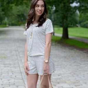 J. Crew Striped Knit Romper - small/medium
